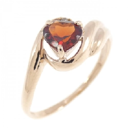 Nhẫn Garnet K10PG hình trái tim