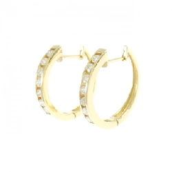 K18YG Bông tai kim cương hình vòng 0.70CT - Hàng hiệu Chính hãng 867495