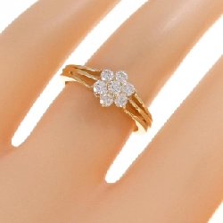 Nhẫn kim cương hoa K18YG 0.32CT 667270