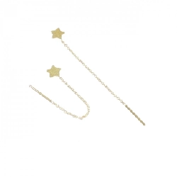 K18YG Bông tai hình sao - Hàng hiệu Chính hãng 867004