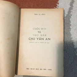 Chu Văn An cuộc đời và thơ văn - Trần Lê Sáng 320696