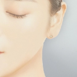 K18PG Mặt Trăng × Ngôi Sao Bông Tai Kim Cương 0.10CT - Hàng hiệu Chính Hãng 870285