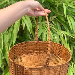 Lẵng oval nhựa giả mây đựng đồ 446578