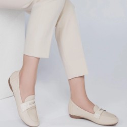 GIÀY MỌI ZUCIA HỌA TIẾT QUAI DẬP Ô VUÔNG cao 3cm màu kem size 37 new fullbox 188851