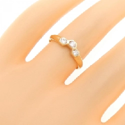 Nhẫn kim cương ba viên K18YG 0.17CT 670679