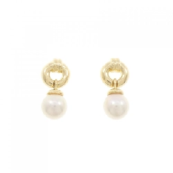 Bông tai ngọc trai Akoya K18YG 7.3mm - Hàng hiệu Chính hãng