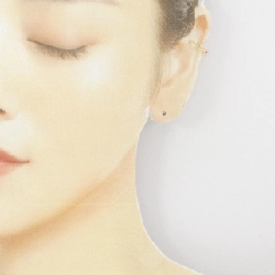 K18YG Bông tai kim cương một bên - Hàng hiệu Authentic 873329