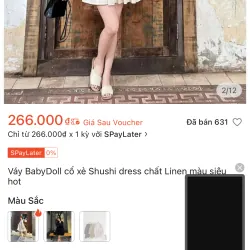 Váy baby doll linen