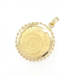 K18YG(枠) Đồng xu Mặt dây chuyền - Hàng hiệu Authentic 864147