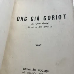 Ông già Goriot - Balzac - bản dịch của Đào Đăng Vỹ - Trung tâm học liệu 1968 789620