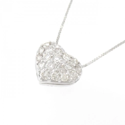 K18WG Dây chuyền kim cương hình trái tim Pavé 0.50CT - Hàng hiệu Chính hãng 859157