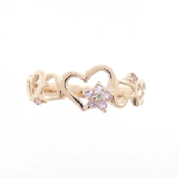 Nhẫn Sapphire K10PG hình trái tim 666031