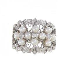 Nhẫn ngọc trai Akoya K18WG - Hàng hiệu Authentic 854439