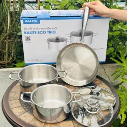 Bộ nồi chảo inox Kalite ECO Trio mới 100% 740343