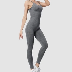 Jumpsuit đồ thể thao, tập Yoga, tập Gym, thoáng khí (Size M) - Màu Khaki