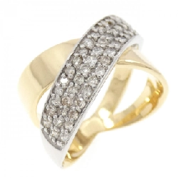 Nhẫn kim cương K18YG/K18WG 0.50CT