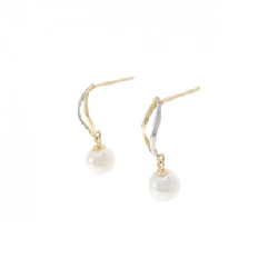 Bông tai ngọc trai Akoya K18YG/PT900 4.7mm - Hàng hiệu Chính hãng 870323