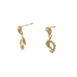 K18YG Bông tai kim cương 0.04CT - Hàng hiệu Chính hãng 870085