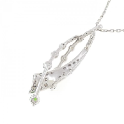 K18WG Đá Garnet Demantoid Dây Chuyền 0.22CT - Hàng hiệu Chính hãng 860656