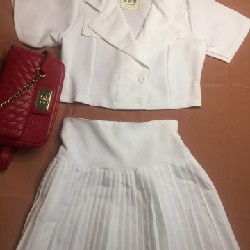 Set váy trắng size S