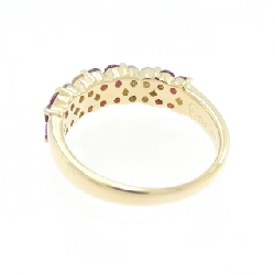 Nhẫn ruby 750YG hoa 0.80CT 666868