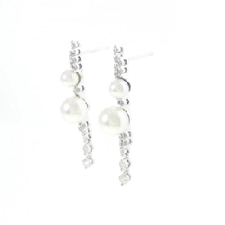 K18WG/K14WG Bông tai ngọc trai Akoya - Hàng hiệu Authentic 876726