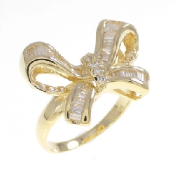 Nhẫn kim cương K18YG hình ruy băng 0.50CT - Hàng hiệu chính hãng