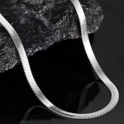 Dây chuyền nam nữ titan 4MM60CM trangsucpt sợi mì dẹp cao cấp sang trọng thép không gỉ 530555