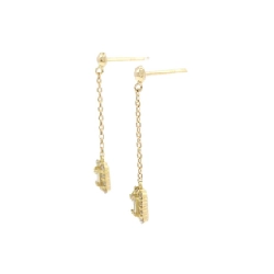 K18YG Bông tai kim cương 0.20CT - Hàng hiệu Chính hãng 868526