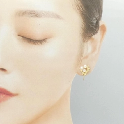 K18YG Bông tai ngọc trai Akoya - Hàng hiệu Authentic 877650