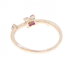 Nhẫn ruby K18PG hoa 0.17CT 669430