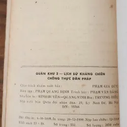 NXB Quân Đội Nhân Dân 1990 - QUÂN KHU 3 LỊCH SỬ KHÁNG CHIẾN CHỐNG THỰC DÂN PHÁP (550 tr) 751149