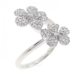 Nhẫn kim cương hoa K18WG 0.65CT