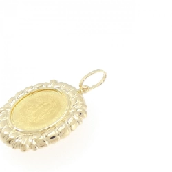 K18YG(枠) Đồng xu Mặt dây chuyền - Hàng hiệu Authentic 864314