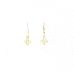 K18YG Bông tai hoa kim cương 0.08CT - Hàng hiệu Chính hãng