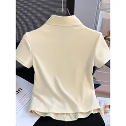 Áo thun cộc tay phối cổ sơ mi 663904