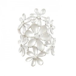 Nhẫn kim cương K18WG hoa 0.13CT 667120