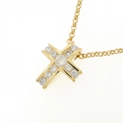 K18YG Dây chuyền kim cương chéo 0.45CT - Hàng hiệu Chính hãng 861071