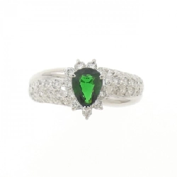 Nhẫn ngọc garnet xanh PT900 0.53CT - Hàng hiệu Authentic 850485