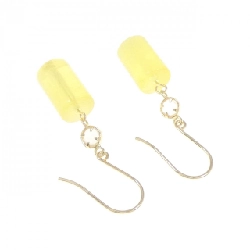 K18YG Bông tai hổ phách - Hàng hiệu Authentic 876980