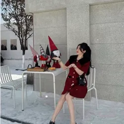 Đầm nữ cổ điển nhẹ nhàng phối túi xách hợp đi chơi, dạo phố 792589