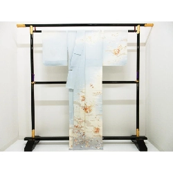Áo kimono đơn lớp Komaro, trang trí vàng Yuzen, thêu màu ombre - Hàng hiệu Authentic 877169