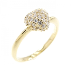 Nhẫn kim cương pavé hình trái tim K18YG 0.30CT