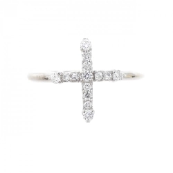 Nhẫn kim cương chéo K18WG 0.18CT - Hàng hiệu chính hãng 846421