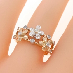 Nhẫn kim cương hoa K18PG/K18WG 0.08CT - Hàng hiệu Authentic 853851