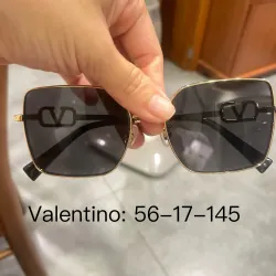 Kính mát Valentino nam nữ kính râm khung vàng khói tối 975229