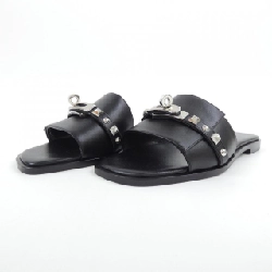 Giày sandal HERMES Julia Kelly Buckle Crepe Medor 242099Z 658475