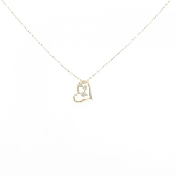 K18YG Dây chuyền kim cương hình trái tim 0.05CT - Hàng hiệu Chính hãng