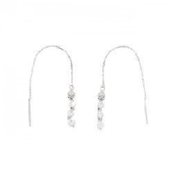 PT900/K18WG Bông tai kim cương 0.416CT - Hàng hiệu Chính hãng