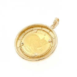 K18YG(枠) Đồng xu Mặt dây chuyền - Hàng hiệu Authentic 866803